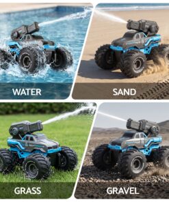 Keezi RC Amphibious Car Boat with Water Spray - Image 7