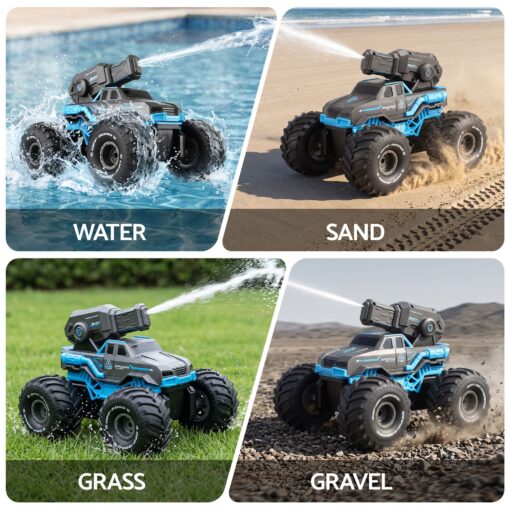 Keezi RC Amphibious Car Boat with Water Spray – image 7