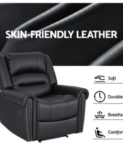 Artiss Faux Leather Recliner with USB Charge Port - Image 6