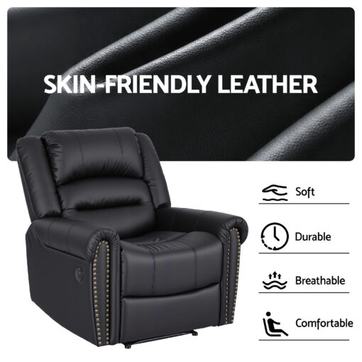 Artiss Faux Leather Recliner with USB Charge Port – image 6
