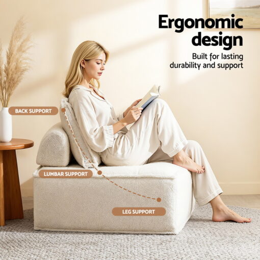 Artiss 6-Seater Floor Sofa with Pillow – image 4