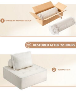 Artiss 6-Seater Floor Sofa with Pillow - Image 6