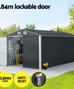 Giantz Garden Shed 3 x 5.38m Galvanised Steel - Image 4