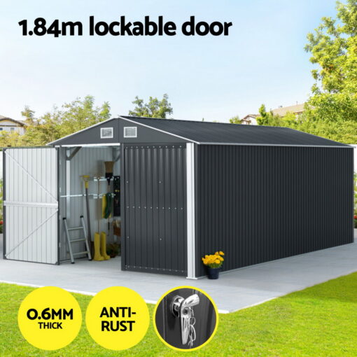 Giantz Garden Shed 3 x 5.38m Galvanised Steel – image 4