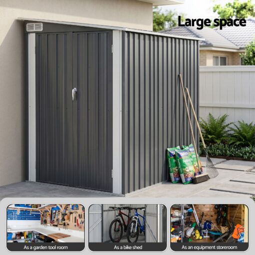 Giantz Garden Shed 118x238cm Lean To Bike Shelter Backyard Outdoor Storage – image 5