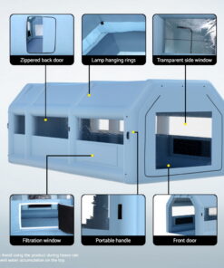 Giantz Inflatable Spray Booth with 2 Blowers - Image 3