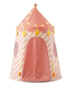 Keezi Kids Play Tent with Star Lights and Window Carry Bag 116cmx153cm Playhouse - Image 3