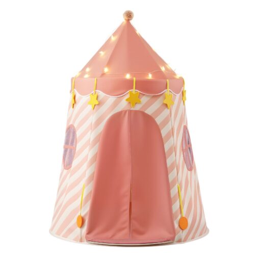 Keezi Kids Play Tent with Star Lights and Window Carry Bag 116cmx153cm Playhouse – image 3