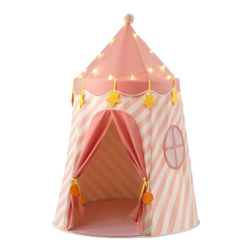 Keezi Kids Play Tent with Star Lights and Window Carry Bag 116cmx153cm Playhouse – image 8