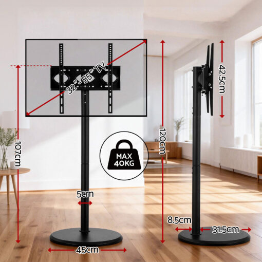 Artiss Mobile TV Stand with Tilt Adjustment – image 4