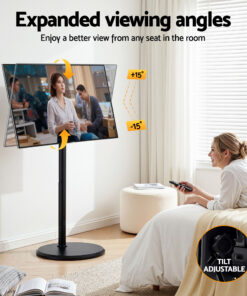 Artiss Mobile TV Stand with Tilt Adjustment - Image 9