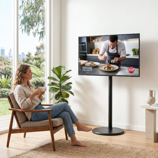 Artiss Mobile TV Stand with Tilt Adjustment – image 12