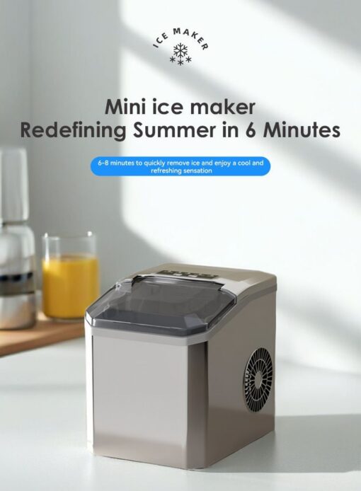 Portable Bullet Ice Maker, Silver Countertop – image 4
