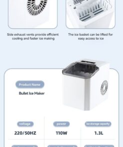 Portable Bullet Ice Maker, Silver Countertop - Image 5
