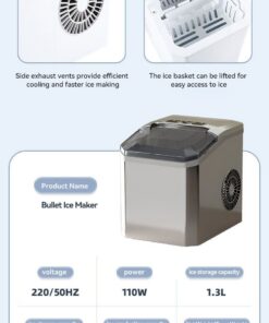 Portable Bullet Ice Maker with Self Cleaning - Image 9