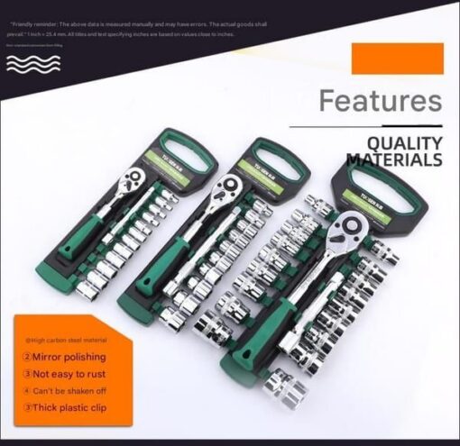 12.5mm Socket Set with 24-Tooth Ratchet – image 2