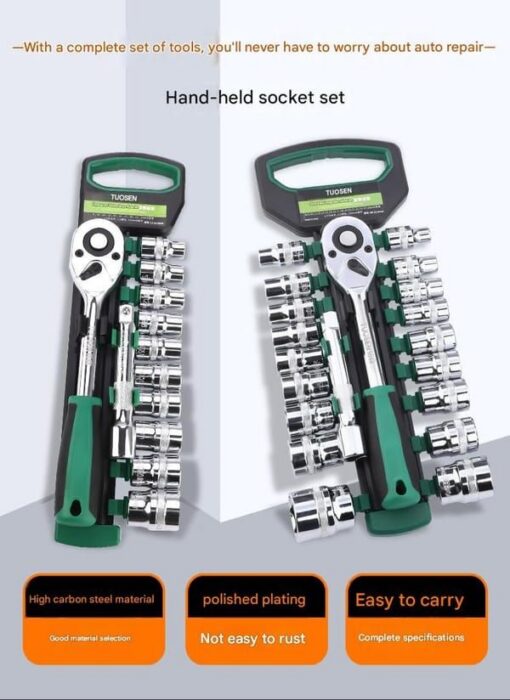12.5mm Socket Set with 24-Tooth Ratchet – image 3