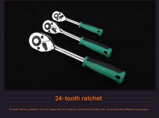 12.5mm Socket Set with 24-Tooth Ratchet – image 5