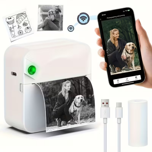 Portable Mini Thermal Printer, Wireless 200 DPI – image 2
