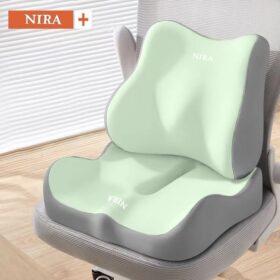 Ergonomic Seat Cushion Backrest Set with Memory Foam – image 1