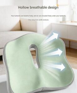 Ergonomic Seat Cushion and Backrest Set Pink Memory Foam - Image 7