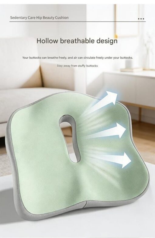 Ergonomic Seat Cushion and Backrest Set Pink Memory Foam – image 7