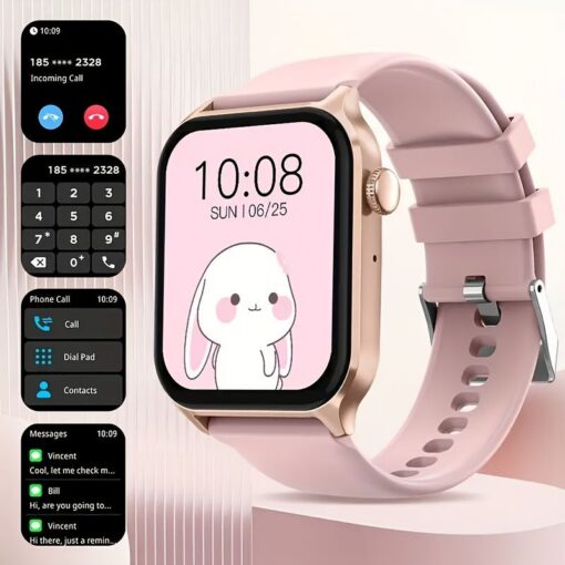 Smart Watch 1.83-Inch Screen Wireless Calls Purple – image 4