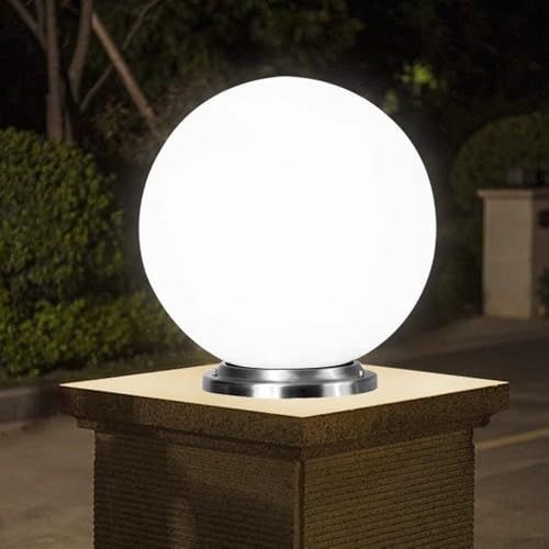 40cm Solar Globe Post Light with Acrylic Globe – image 1