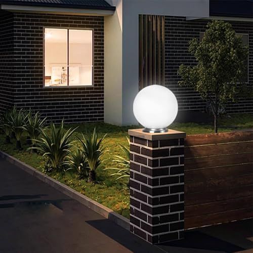 40cm Solar Globe Post Light with Acrylic Globe – image 2