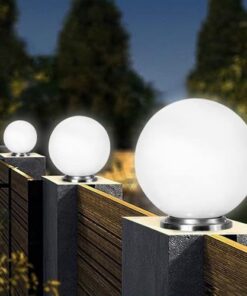 40cm Solar Globe Post Light with Acrylic Globe - Image 3
