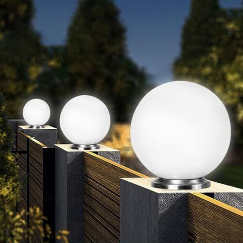 40cm Solar Globe Post Light with Acrylic Globe – image 3