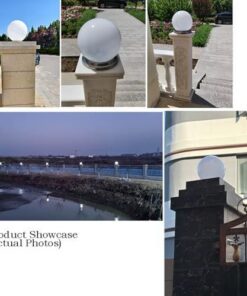40cm Solar Globe Post Light with Acrylic Globe - Image 4