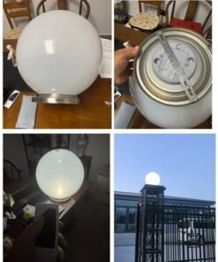 40cm Solar Globe Post Light with Acrylic Globe - Image 5