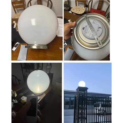 40cm Solar Globe Post Light with Acrylic Globe – image 5