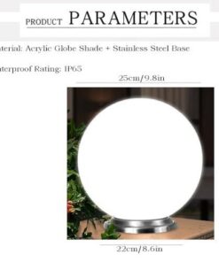 40cm Solar Globe Post Light with Acrylic Globe - Image 6