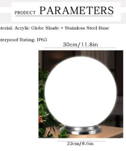 40cm Solar Globe Post Light with Acrylic Globe - Image 7