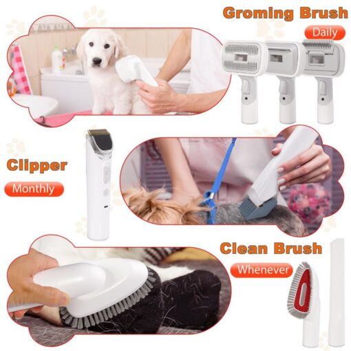 6-in-1 Pet Grooming Vacuum Set with Hair Brush – image 3