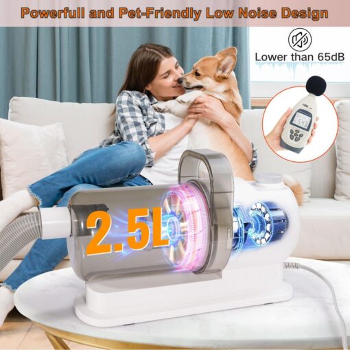 6-in-1 Pet Grooming Vacuum Set with Hair Brush – image 4