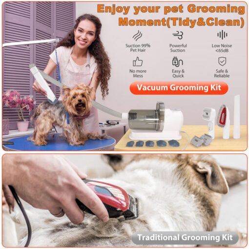 6-in-1 Pet Grooming Vacuum Set with Hair Brush – image 8