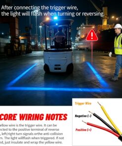 LED Forklift Safety Light with Blue Boundary Beam - Image 8