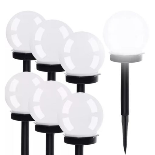 Does not apply 6 Pack Solar Stake Lights, Cool White – image 1