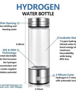 Hydrogen Water Bottle 420ml Rechargeable Ioniser - Image 4
