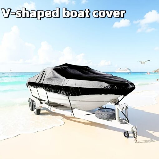 Trailerable Boat Cover 600D Silver – image 10
