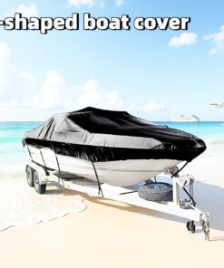 Trailerable Boat Cover 600D Silver 17-19FT - Image 10