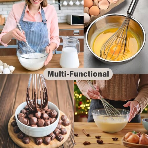 10 Inch Stainless Steel Hand Whisk Balloon Design – image 3