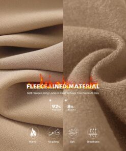 Black AU14 Fleece Lined Thermal Leggings - Image 3