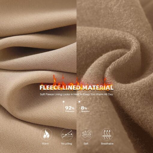 Black AU14 Fleece Lined Thermal Leggings – image 3