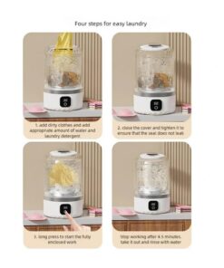 Portable Mini Washing Machine, Cordless USB Rechargeable - Image 5