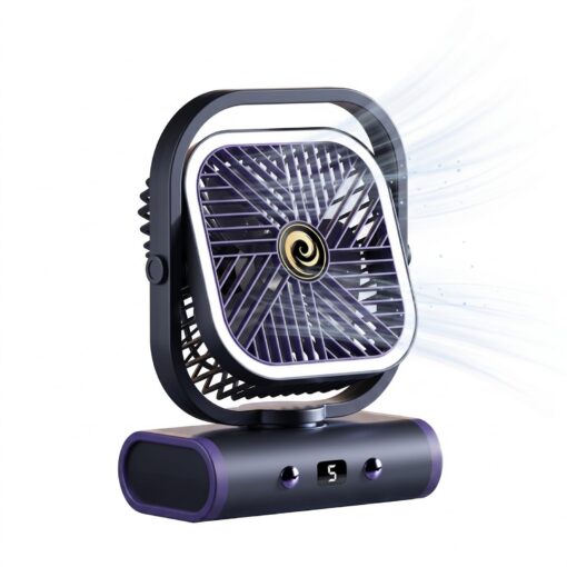 V1197-JD-071702-00.jpg Grey USB Desk Fan with 90° Oscillation – image 1