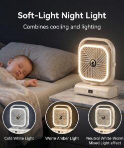 USB Desk Fan with 2400mAh Rechargeable Battery - Image 4